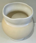 Contemporary Ceramic White Glaze & Natural Pottery Vase