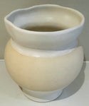 Contemporary Ceramic White Glaze & Natural Pottery Vase