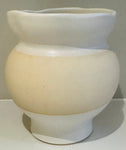 Contemporary Ceramic White Glaze & Natural Pottery Vase