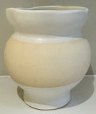 Contemporary Ceramic White Glaze & Natural Pottery Vase