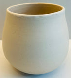 Contemporary Ceramic White Glazed Rim Pottery Vase