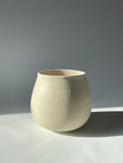 Contemporary Ceramic White Glazed Rim Pottery Vase