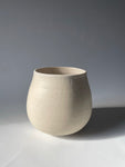 Contemporary Ceramic White Glazed Rim Pottery Vase