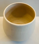 Contemporary Ceramic White Glazed Rim Pottery Vase