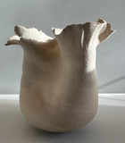 Contemporary Ceramic Waved Petal Rim Pottery Vase