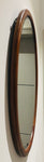 Antique 1910 Edwardian Mahogany & Inlaid Oval Bevelled Mirror