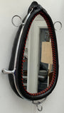 Vintage French Leather & Chrome Horse Collar Mirror