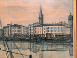 Bernard Buffet 'Le Port de la Rochelle' Framed Print 1955