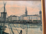 Bernard Buffet 'Le Port de la Rochelle' Framed Print 1955