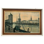 Bernard Buffet 'Le Port de la Rochelle' Framed Print 1955