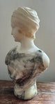 Circa. 1890 Italian Marble Female Bust By Guglielmo Pugi