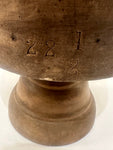 Victorian Solid Beech Hat Block Display Stand 22 1/2