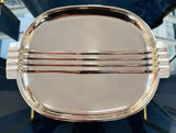 English Art Deco Silver Plated Serving Tray or Dish