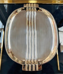 English Art Deco Silver Plated Serving Tray or Dish