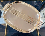 English Art Deco Silver Plated Serving Tray or Dish