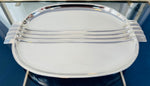 English Art Deco Silver Plated Serving Tray or Dish