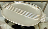 English Art Deco Silver Plated Serving Tray or Dish