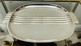 English Art Deco Silver Plated Serving Tray or Dish