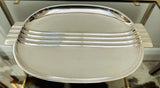 English Art Deco Silver Plated Serving Tray or Dish