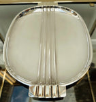 English Art Deco Silver Plated Serving Tray or Dish