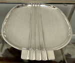 English Art Deco Silver Plated Serving Tray or Dish