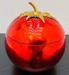 French 1970s Vibrant Red Tomato Ice Bucket