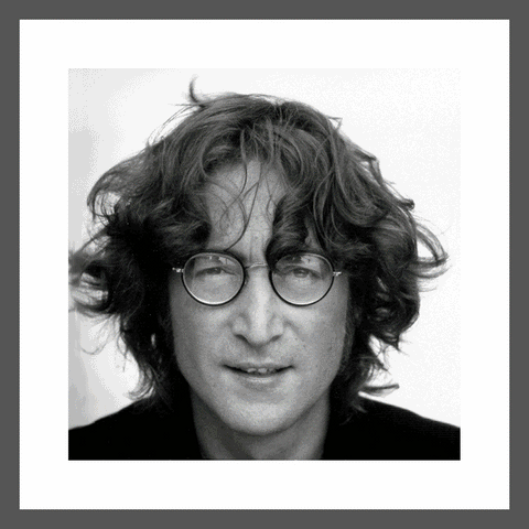 John Lennon & Yoko Ono 3-Flip Silver Framed Lenticular