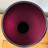 Large 1960s Scandinavian Purple Encased Glass Vase