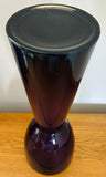 Large 1960s Scandinavian Purple Encased Glass Vase