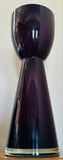 Large 1960s Scandinavian Purple Encased Glass Vase