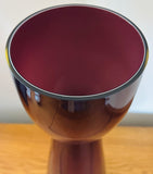 Large 1960s Scandinavian Purple Encased Glass Vase