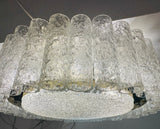 1960s Doria Tubular Crystal Glass & Brass Flush Mount