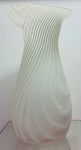 Large 1970s Piell & Putzler "Zebra" Striped Glass Vase