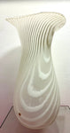 Large 1970s Piell & Putzler "Zebra" Striped Glass Vase