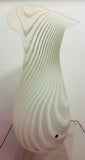 Large 1970s Piell & Putzler "Zebra" Striped Glass Vase