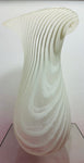 Large 1970s Piell & Putzler "Zebra" Striped Glass Vase