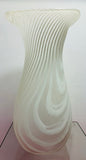 Large 1970s Piell & Putzler "Zebra" Striped Glass Vase