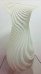 Large 1970s Piell & Putzler "Zebra" Striped Glass Vase