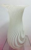 Large 1970s Piell & Putzler "Zebra" Striped Glass Vase