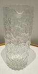Large 1970s Scandinavian Textured "Ice" Glass Pitcher