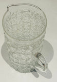 Large 1970s Scandinavian Textured "Ice" Glass Pitcher