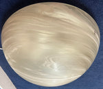 Large 1970s German Putzler Domed Frosted Glass Flush Mount Ceiling Light