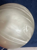 Large 1970s German Putzler Domed Frosted Glass Flush Mount Ceiling Light