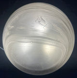 Large 1970s German Putzler Domed Frosted Glass Flush Mount Ceiling Light