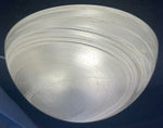 Large 1970s German Putzler Domed Frosted Glass Flush Mount Ceiling Light