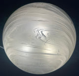 Large 1970s German Putzler Domed Frosted Glass Flush Mount Ceiling Light