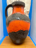 Large 1970s German Carstens Fat Lava Jug Vase