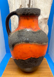 Large 1970s German Carstens Fat Lava Jug Vase