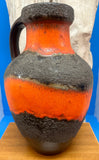 Large 1970s German Carstens Fat Lava Jug Vase