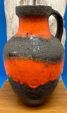 Large 1970s German Carstens Fat Lava Jug Vase